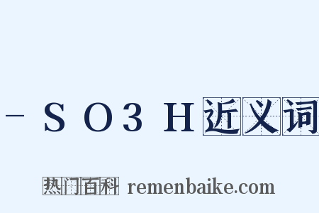-SO3H近义词是什么意思的图片